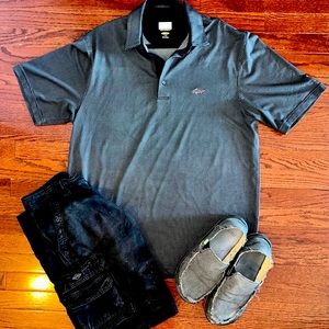 Greg Norman Men’s black & white Golf Shirt play dry material